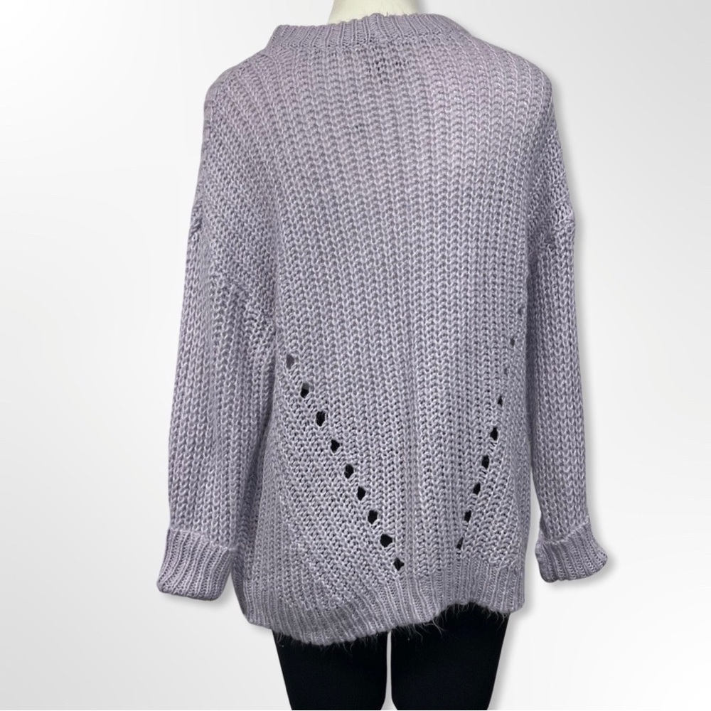 American Eagle Lavender Oversized Knit Sweater - Picture 3 of 5